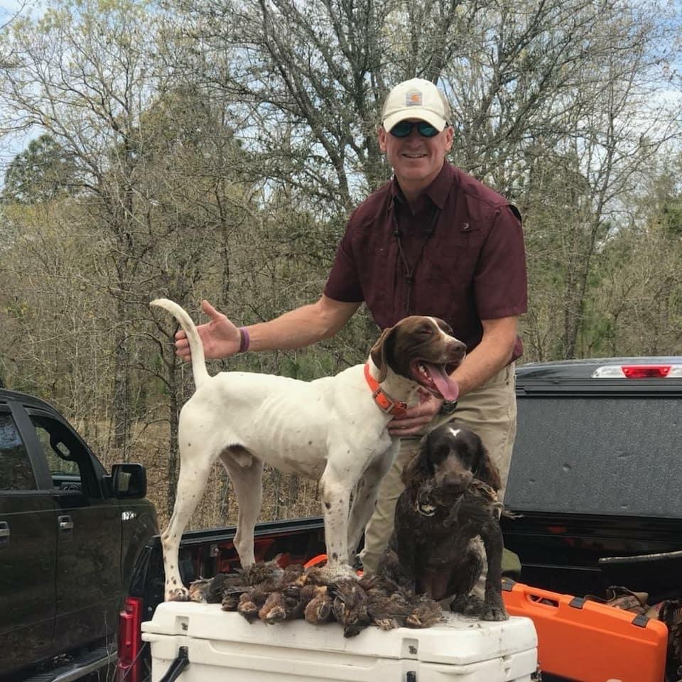 Scot Yocum with Gun Dogs